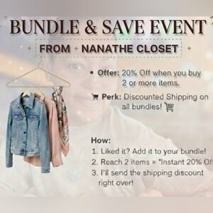 BUNDLE DEAL: 20% OFF 2+ ITEMS + SHIPPING DISCOUNT! https://posh.mk/hgnHLrlEPZb